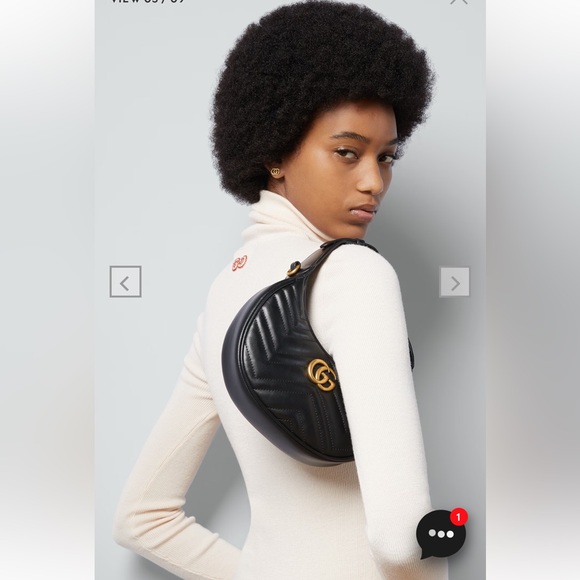 Gucci GG MARMONT HALF-MOON-SHAPED MINI BAG - Picture 3 of 15